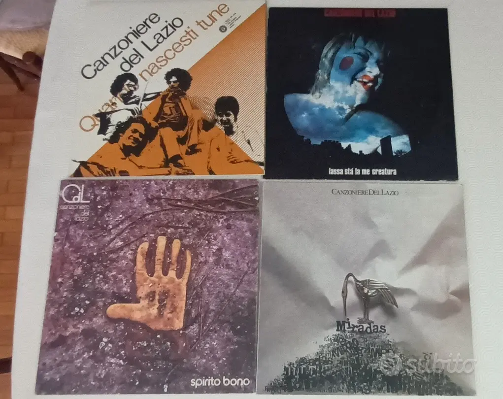 4 VINILI ORIGINALI ANNI ’70 CANZONIERE DEL LAZIO