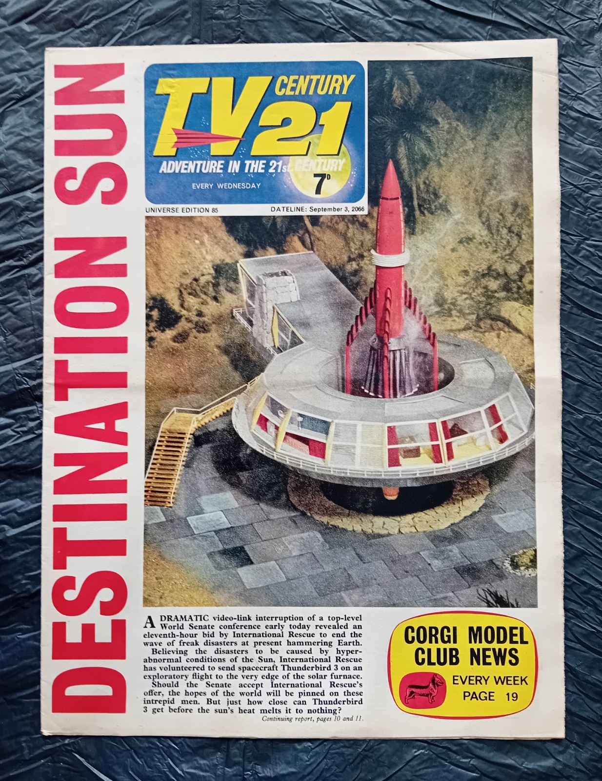 TV Century 21 comic #85 (03/09/1966). Flat/clean/complete.  VG/FN