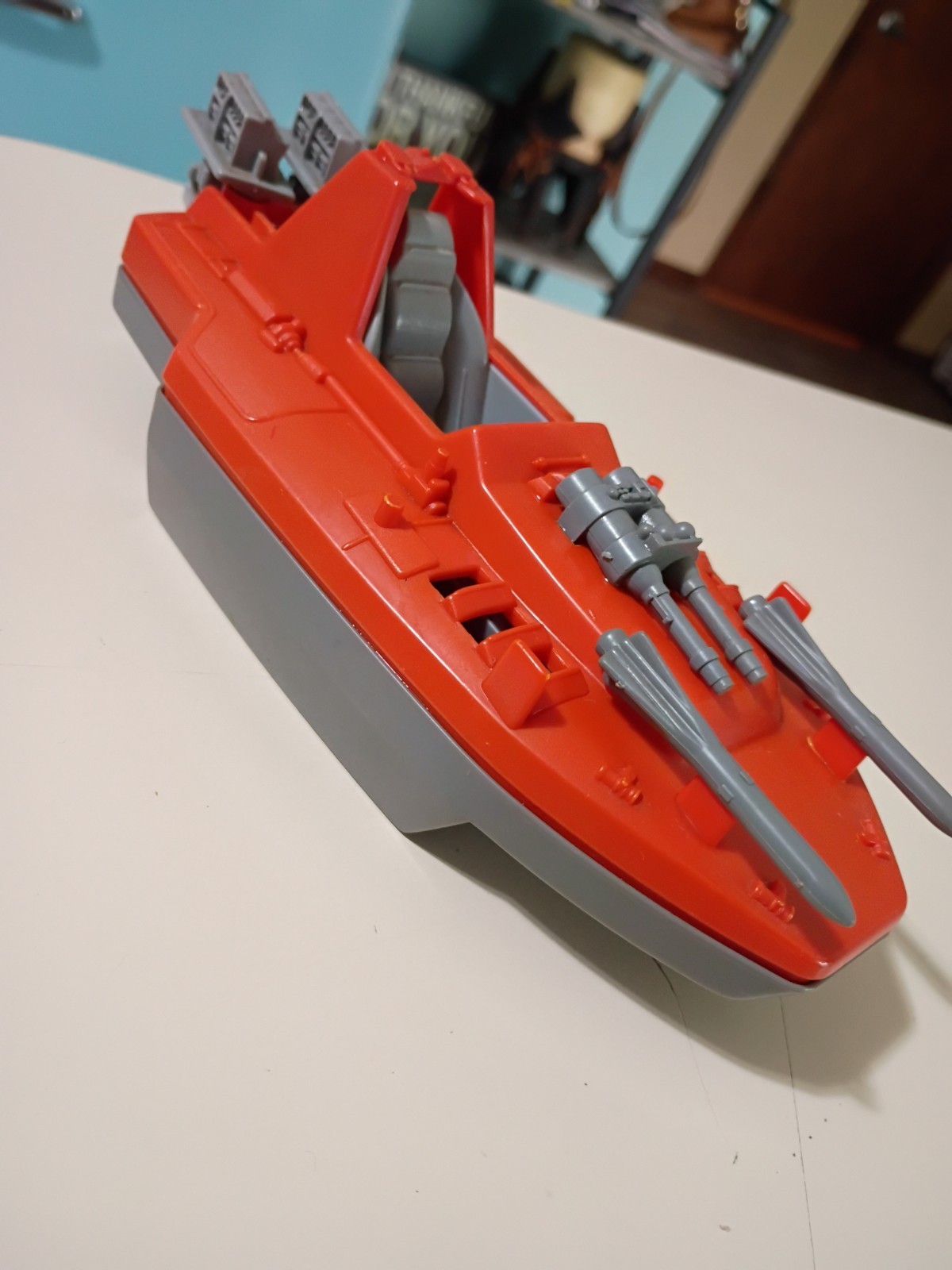 Vintage 1986 GI Joe Devilfish Motorboat  ARAH EUC clean display piece 3 missiles