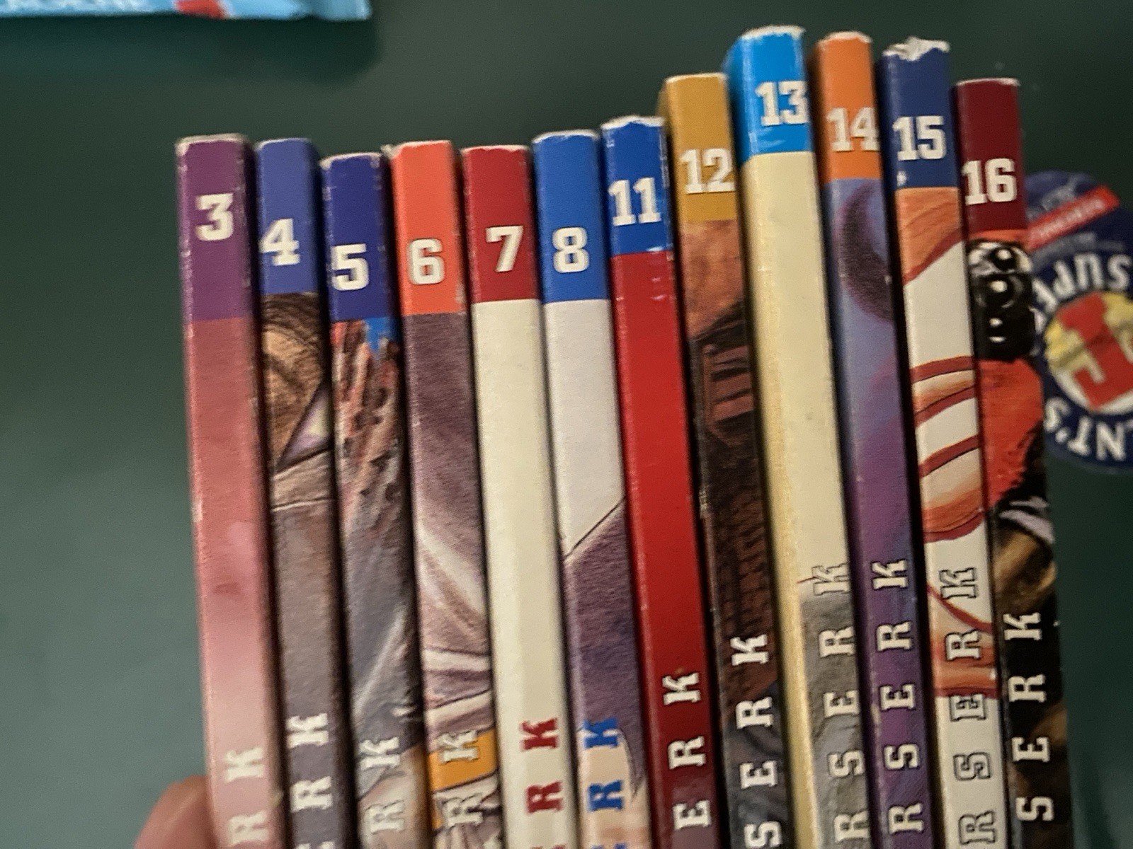 Berserk lotto manga volumi numerati 3-8 e 11-16, totale 14 volumi (3-16)