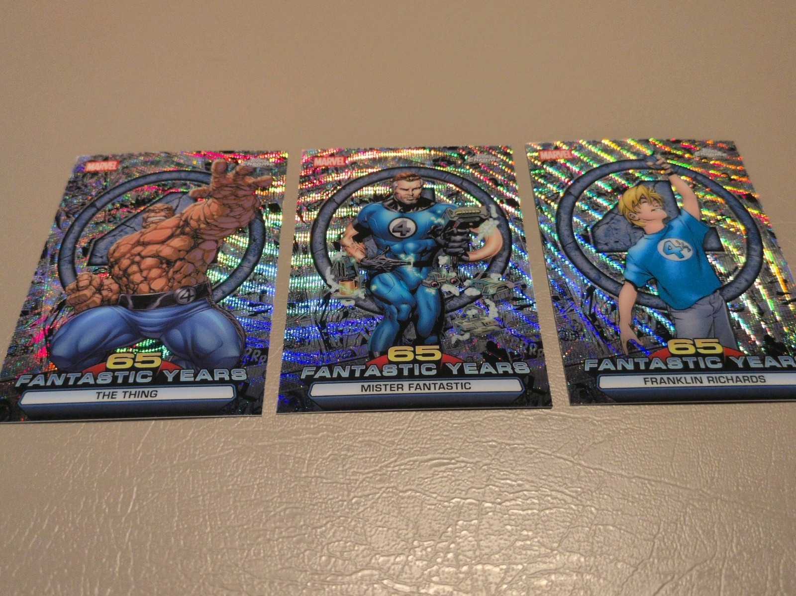 Lotto 3 carte Topps Chrome Marvel 65 anni fantastici 2026 Mister Fantastic...