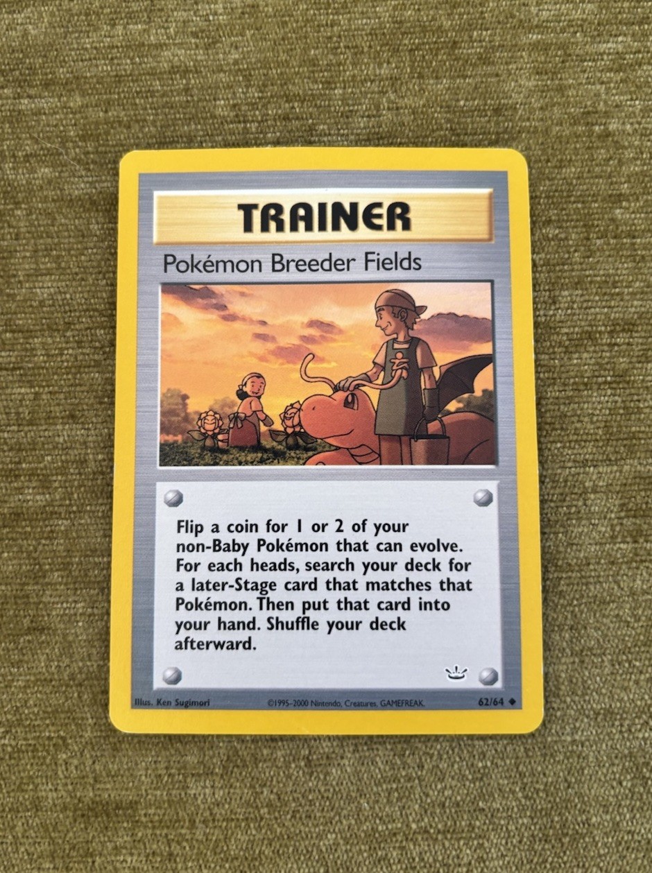 Pokemon Breeder Fields 62/64 - Neo Revelation Unlimited TCG NM
