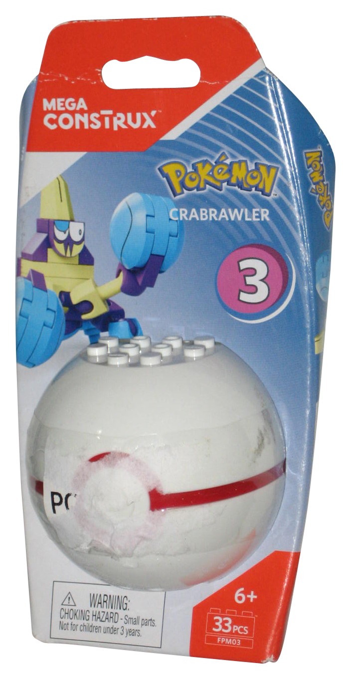 Pokemon Mega Construx (2017) Crabrawler Pokeball Confezione Mini Figure