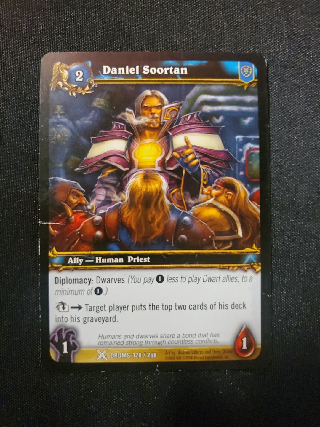 Daniel Soortan Drums 120/268 Common World of Warcraft WOW TCG Card LP'