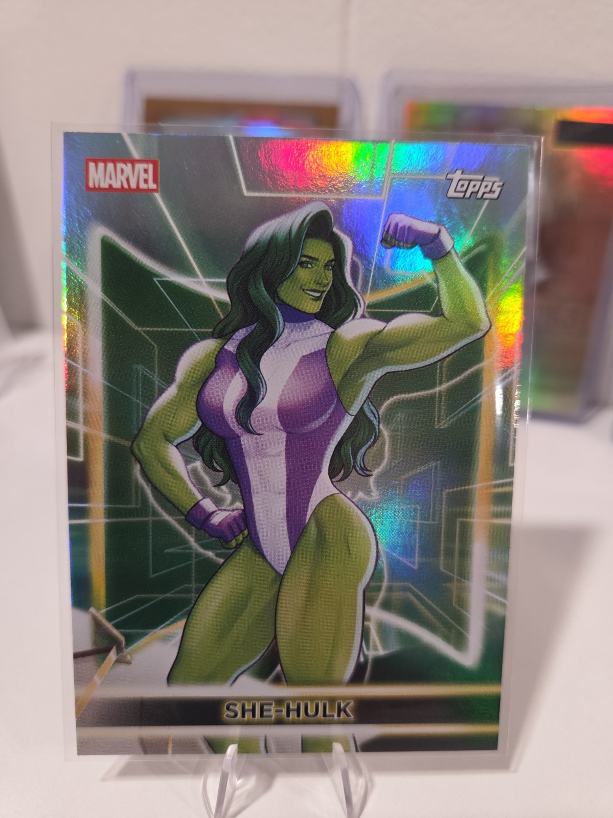 She-Hulk 2026 Topps Neon Marvel #136 Rainbow Foil