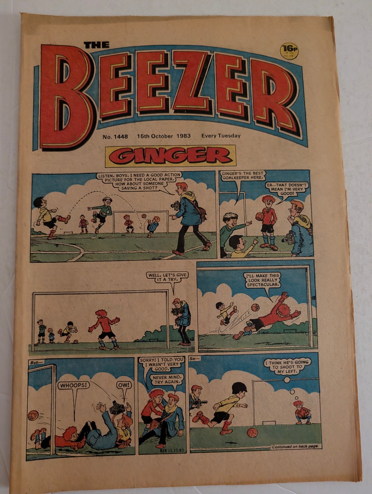 The Beezer Comic No 1448, October 15th 1983.