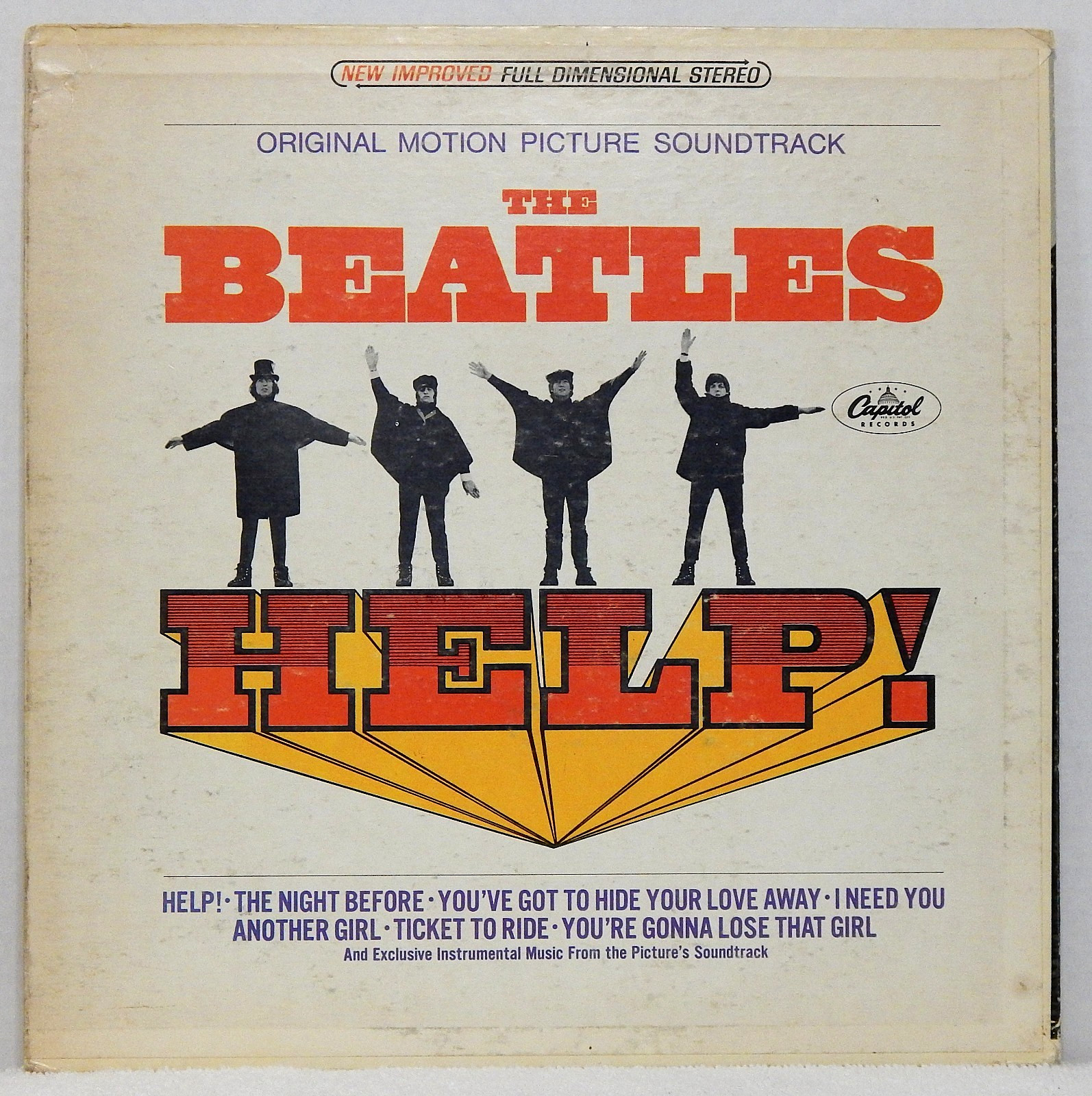The Beatles – Help! - 1965 Capitol SMAS-2386 Stereo VTG Vinyl LP Record Album