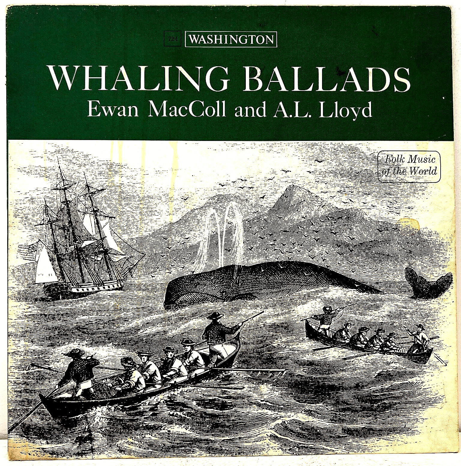 Ewan MacColl Whaling Ballads 1962 Vinyl Washington Records 1st Press