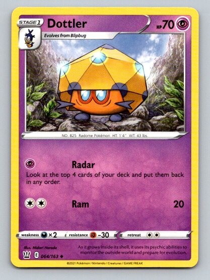 Carta Pokemon 2021 stili di battaglia Dottler 64/163
