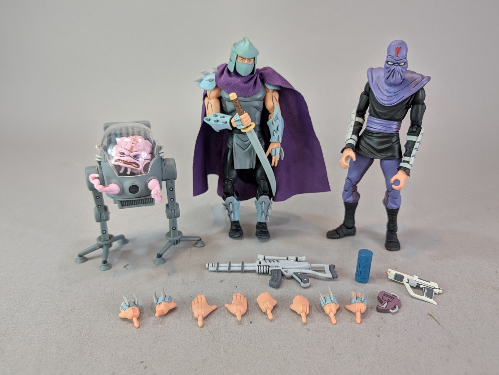NECA Teenage Mutant Ninja Turtles Shredder Foot Soldier & Krang Action Figures