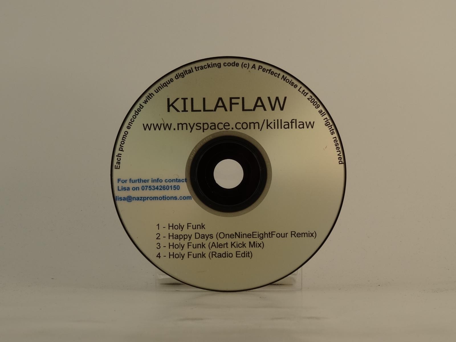 KILLAFLAW HOLY FUNK (D86) 4 Track Promo CD Single plus Plastic Sleeve A PERFECT 