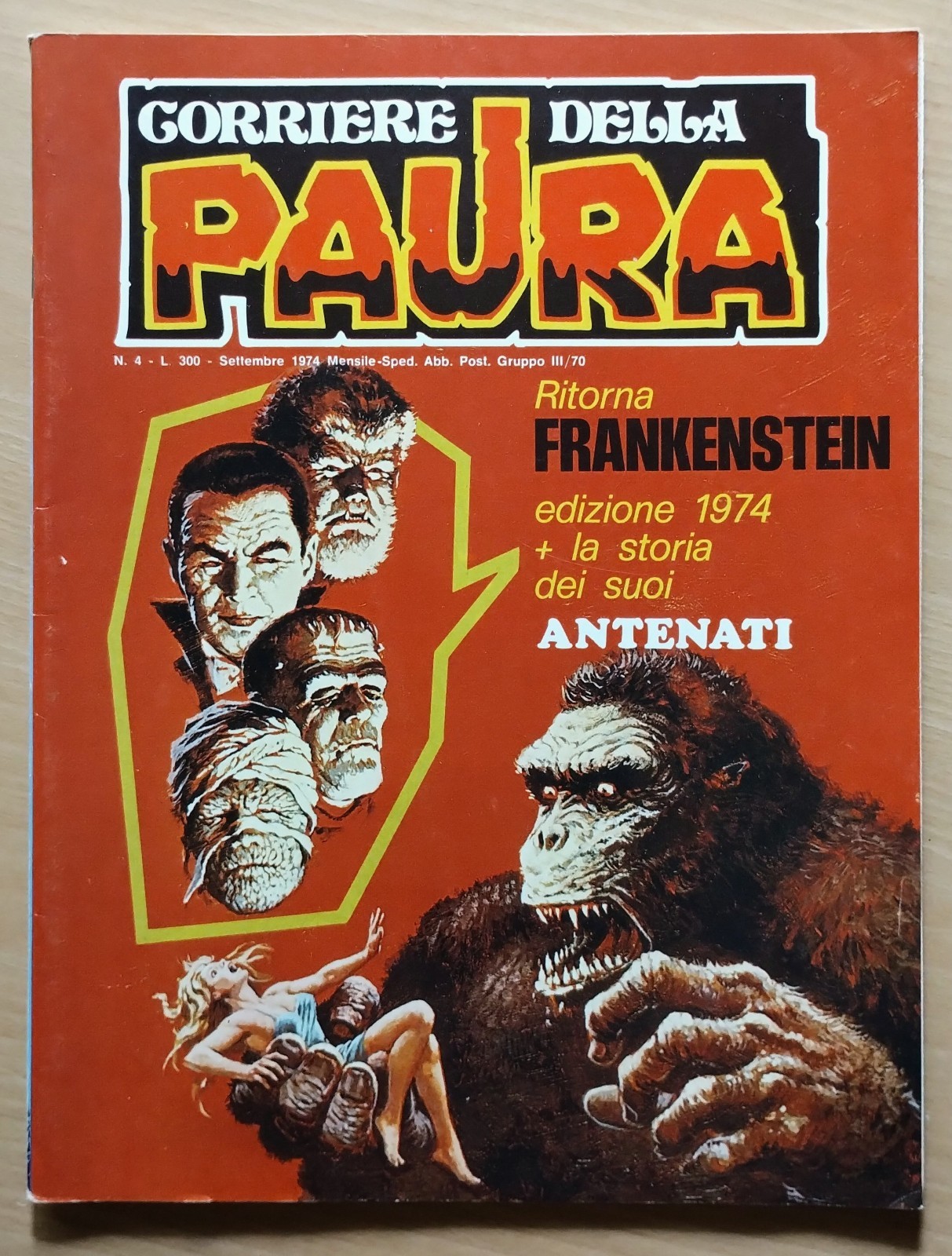 Corriere della Paura n. 4 settembre 1974 Editoriale Corno 
