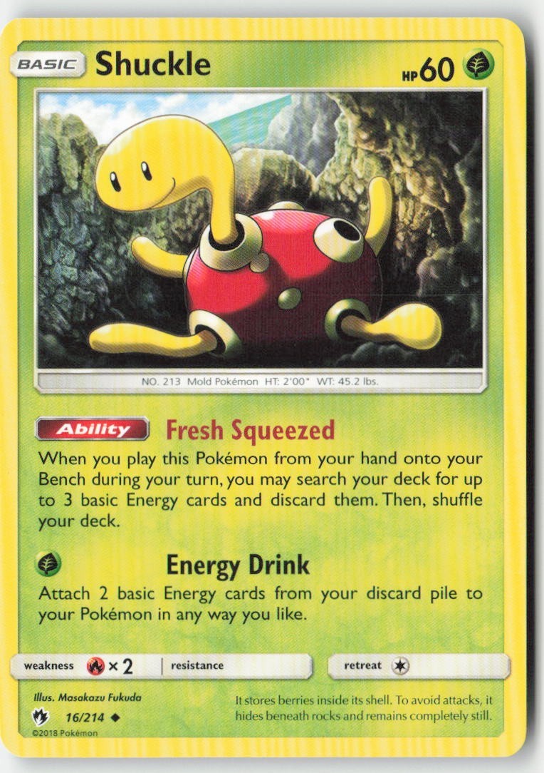 Pokemon - Shuckle #16/214 Regular - Lost Thunder