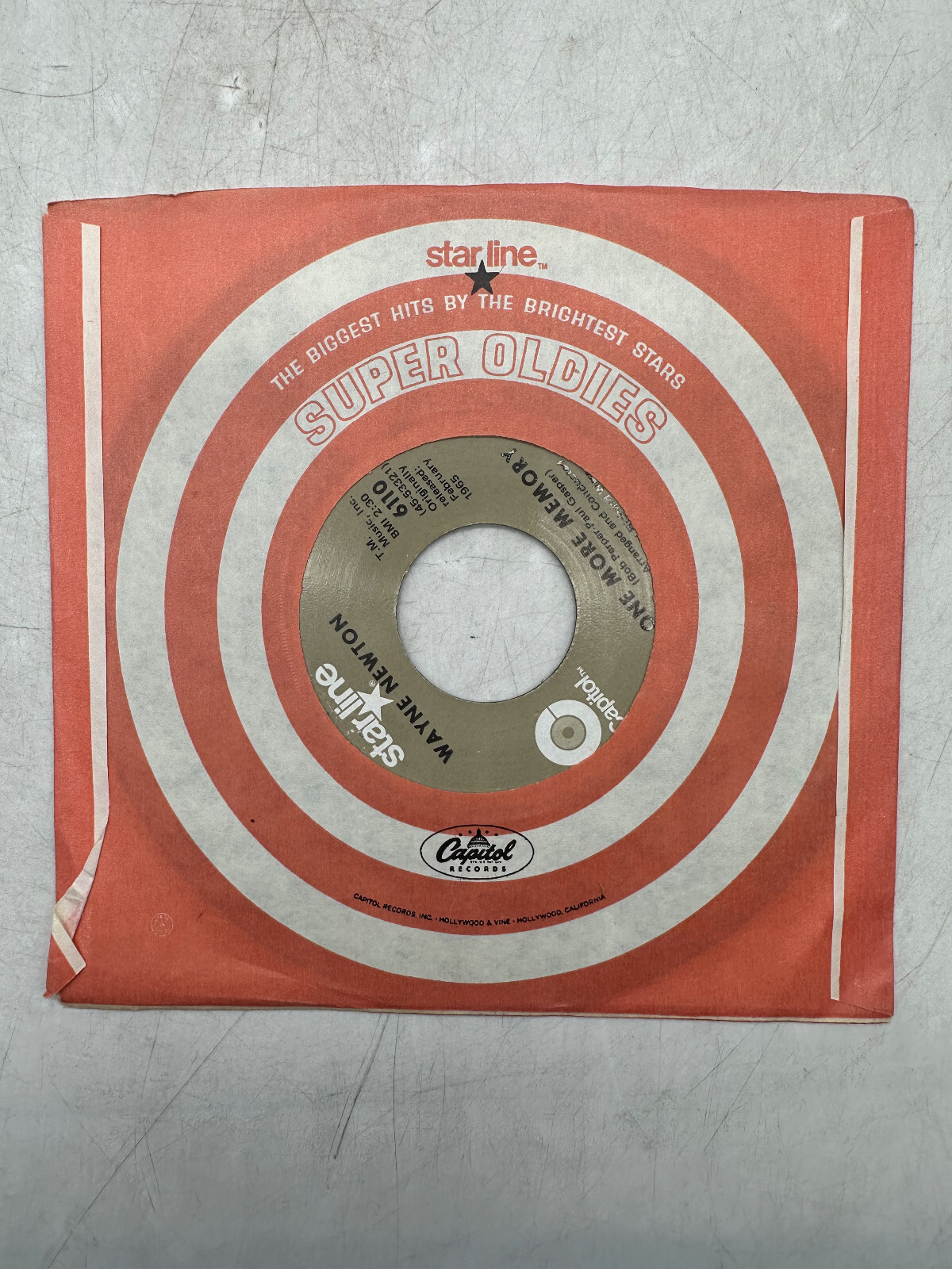 Wayne Newton Red Roses For A Blue Lady / One More Memory Capitol 6110 NM