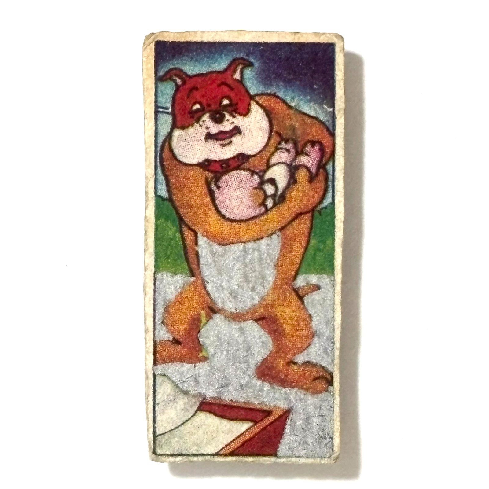 Tom and Jerry Spike & Tyke carta menko giapponese vintage inchiostro argento metallizzato Giappone