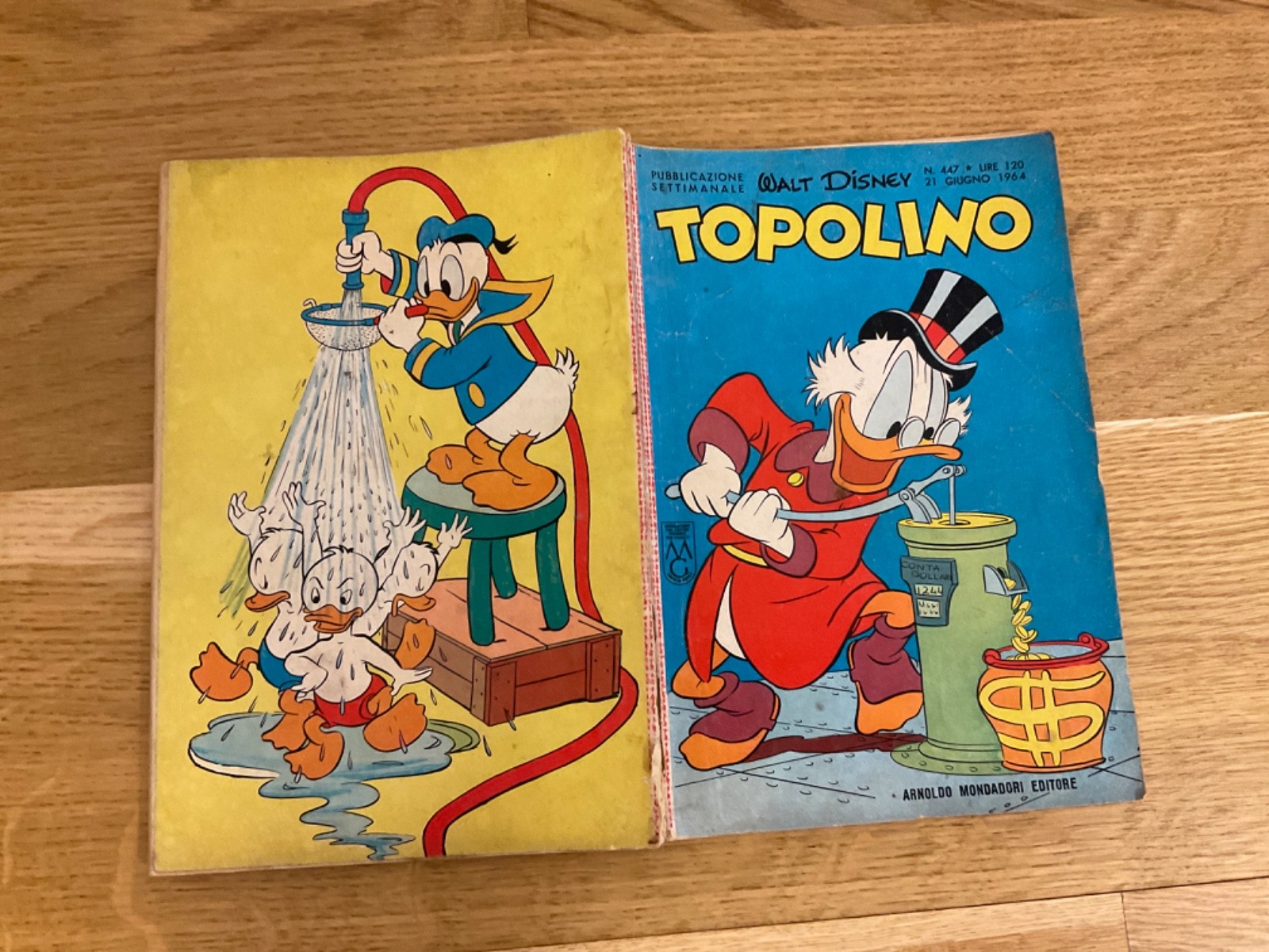 TOPOLINO LIBRETTO N.447 MONDADORI DISNEY 1964  SI BOLLINO,