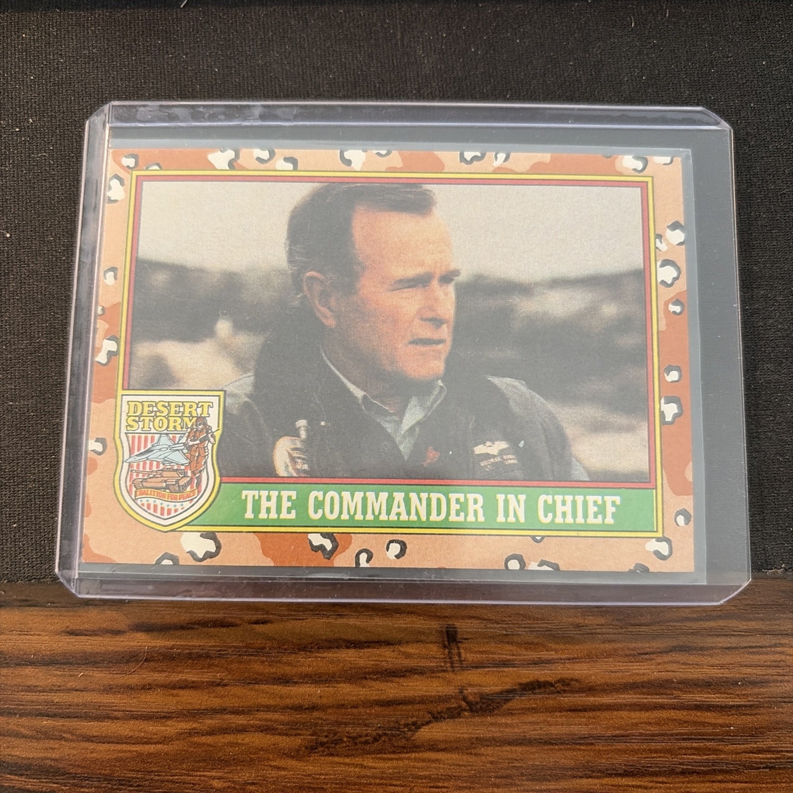 The Commander in Chief - 1991 Topps Desert Storm #1 Brown "Desert Storm"
