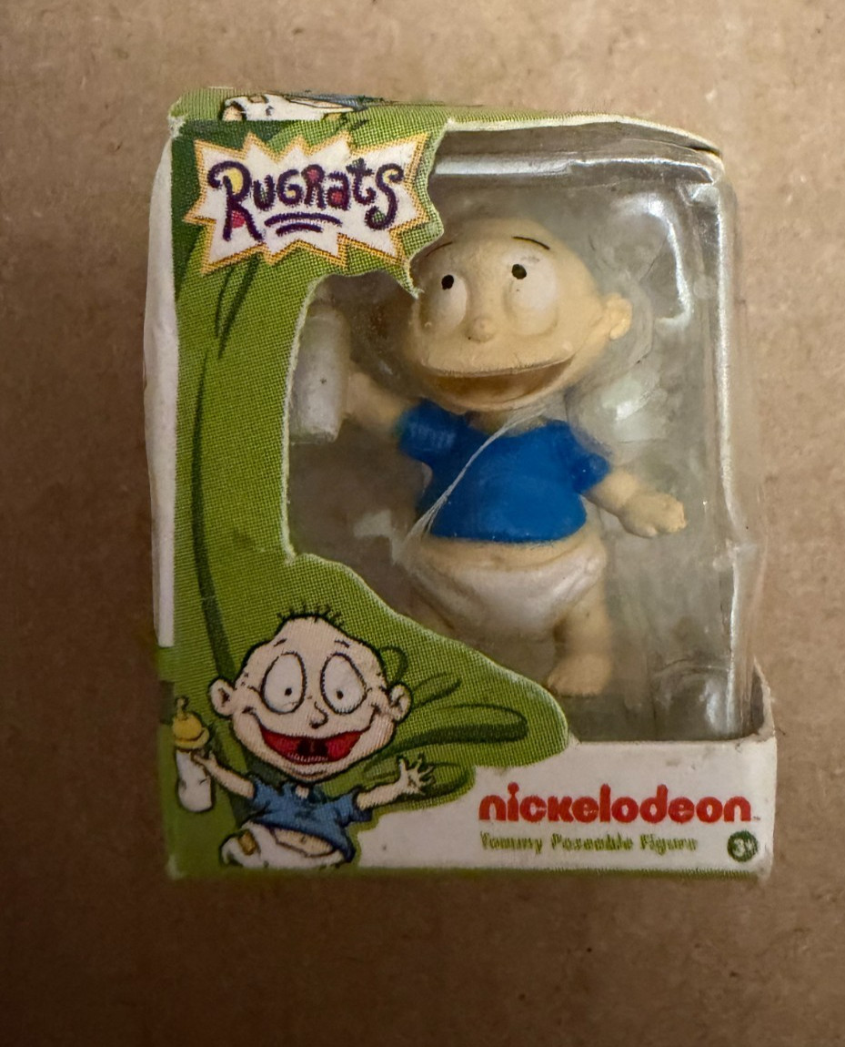 NICKLELODEON RUGRATS - PERSONAGGIO TOMMY MINI 1" POSABILE - NUOVO - SCATOLA DANNEGGIATA