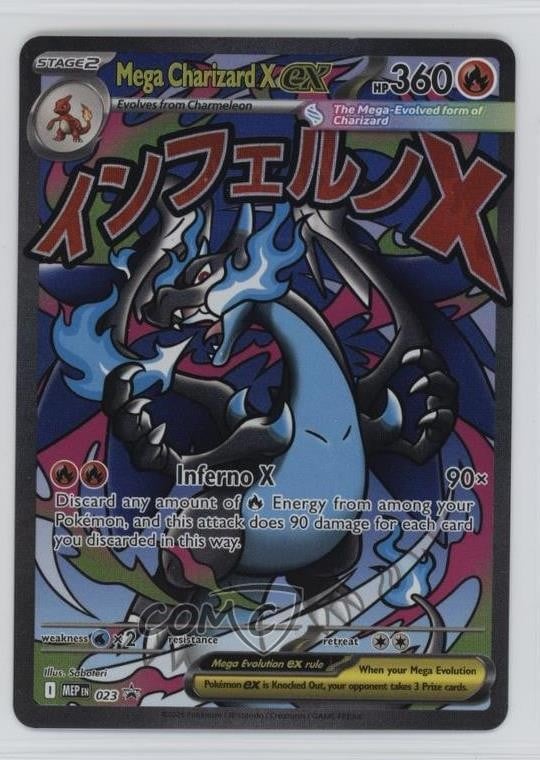 Mega Charizard X ex Pokémon Evolution Black Star (MEP) Promo #023
