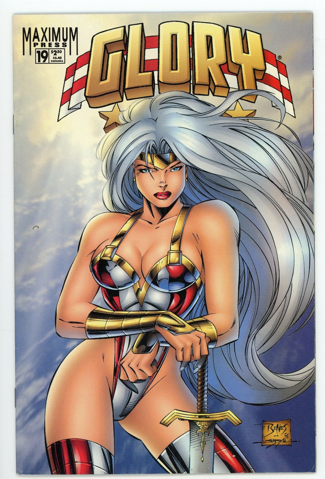 Glory #19 Comic Book Maximum Press 1996 Ed Benes Cover Art
