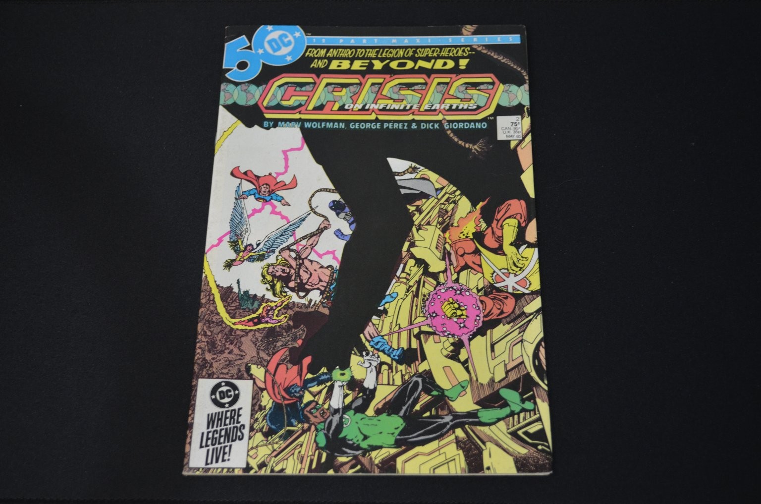 Crisi sulle Terre Infinite #2 Marv Wolfman George Pérez DC Comics 1985 ottime condizioni