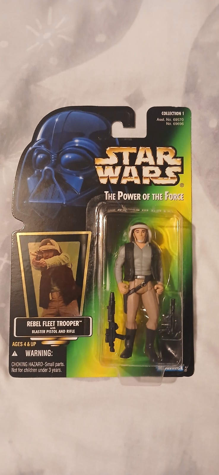 star wars the power of the force rebel fleet trooper foil card figure