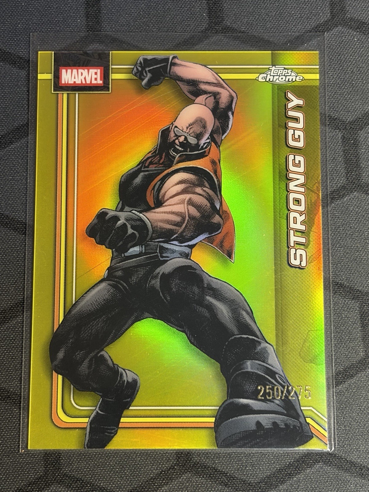 2026 Topps Chrome Marvel Yellow Refractor 250/275 Strong Guy #170