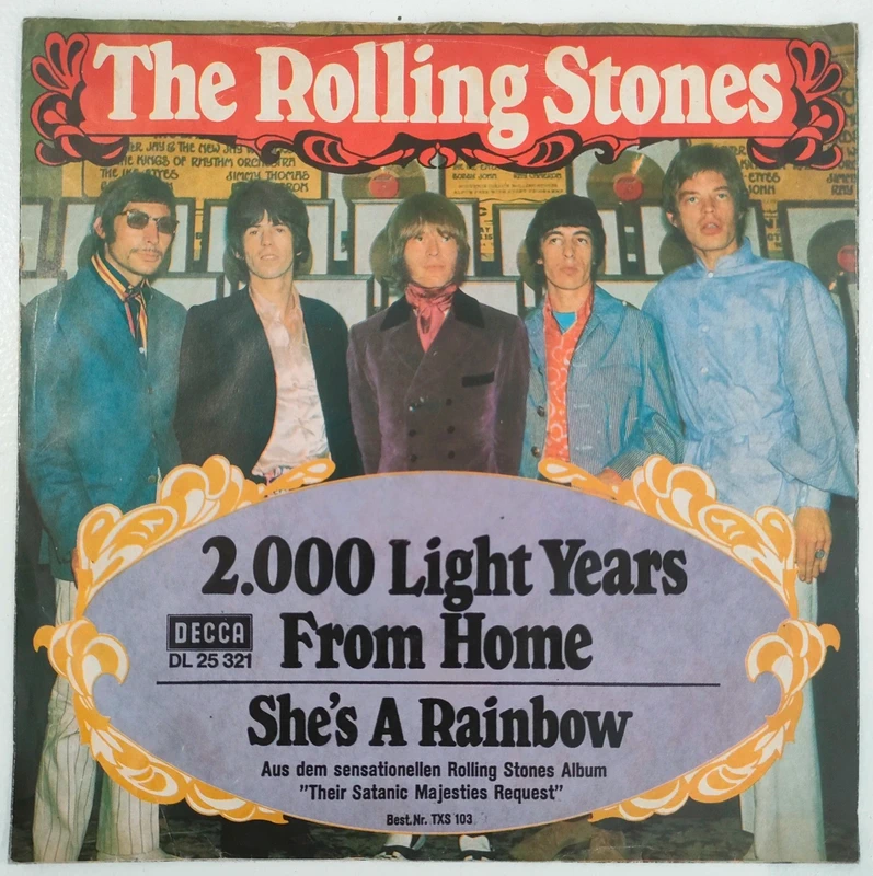 Vinile 45 giri The Rolling Stones "2000 Light years from home" Occasione!
