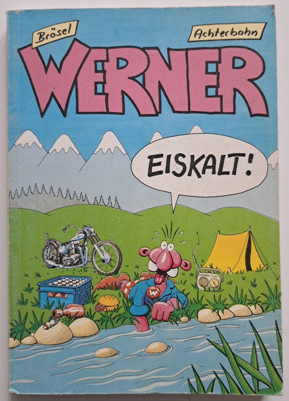Fumetto WERNER "Ghiacciato!" Volume 4 Brösel copertina morbida 1993 casa editrice montagne russe