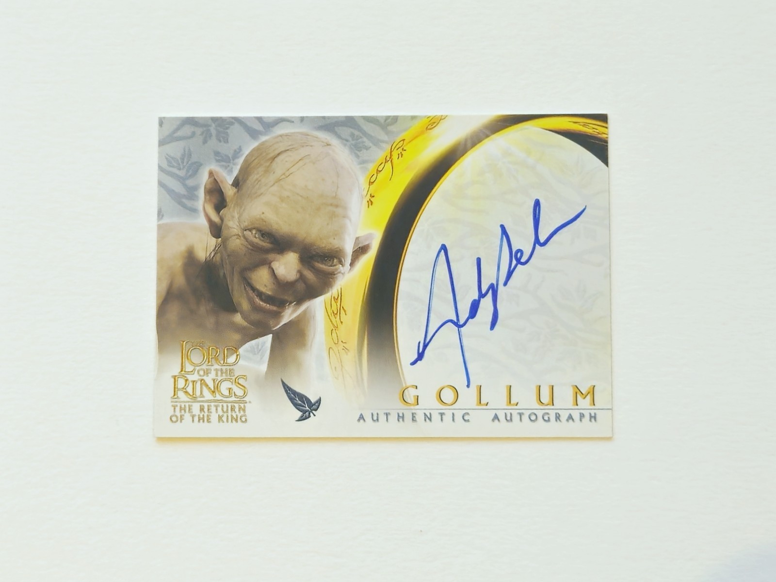 Andy Serkis Signed Gollum Autograph Card Topps LOTR Return of the King