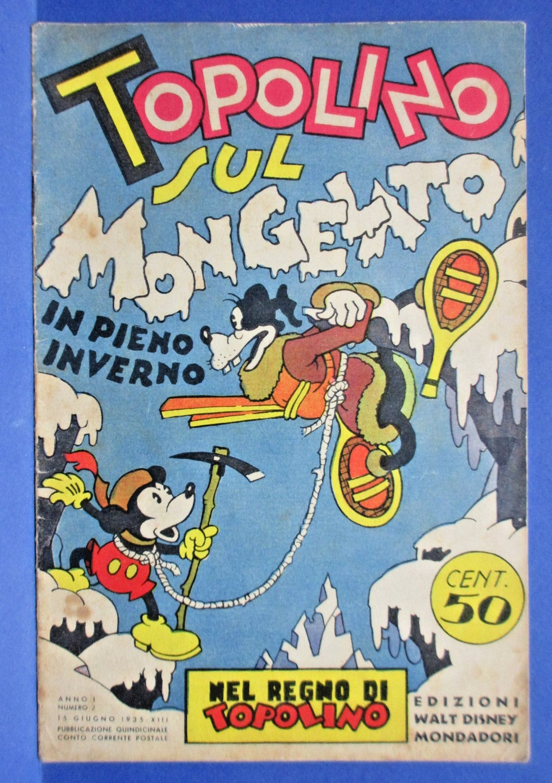 TOPOLINO SUL MONGELATO Nel Regno di Topolino 2 DISNEY MONDADORI 1935 ottimo !!