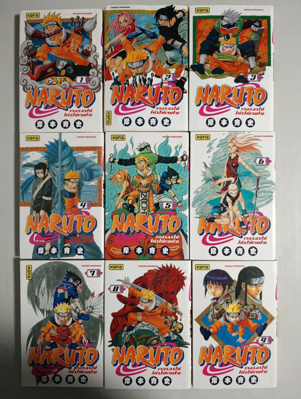 Lot 9 Manga : Naruto Tome 1 a 9