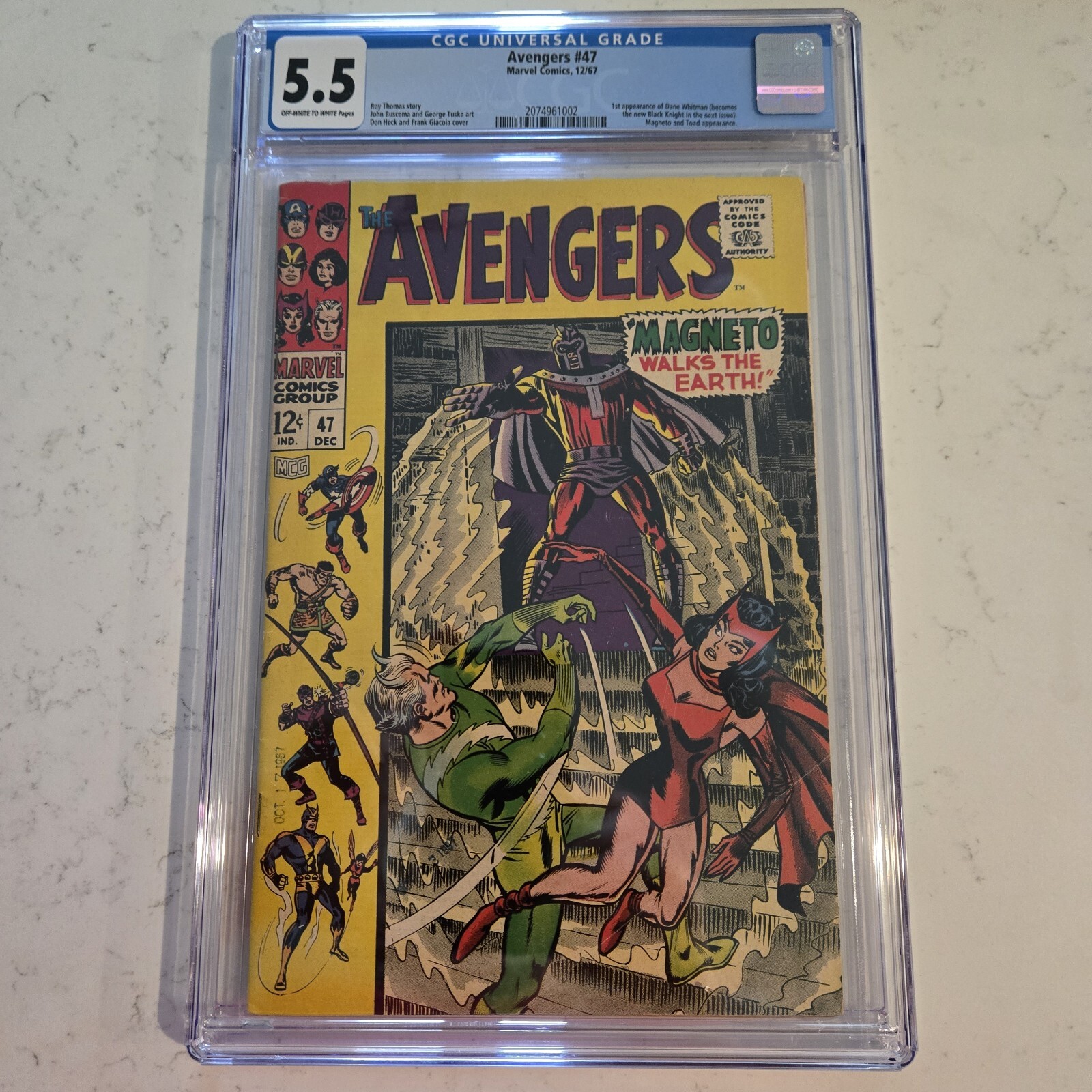 Avengers #47 CGC 5.5 1st appearance Dane Whitman