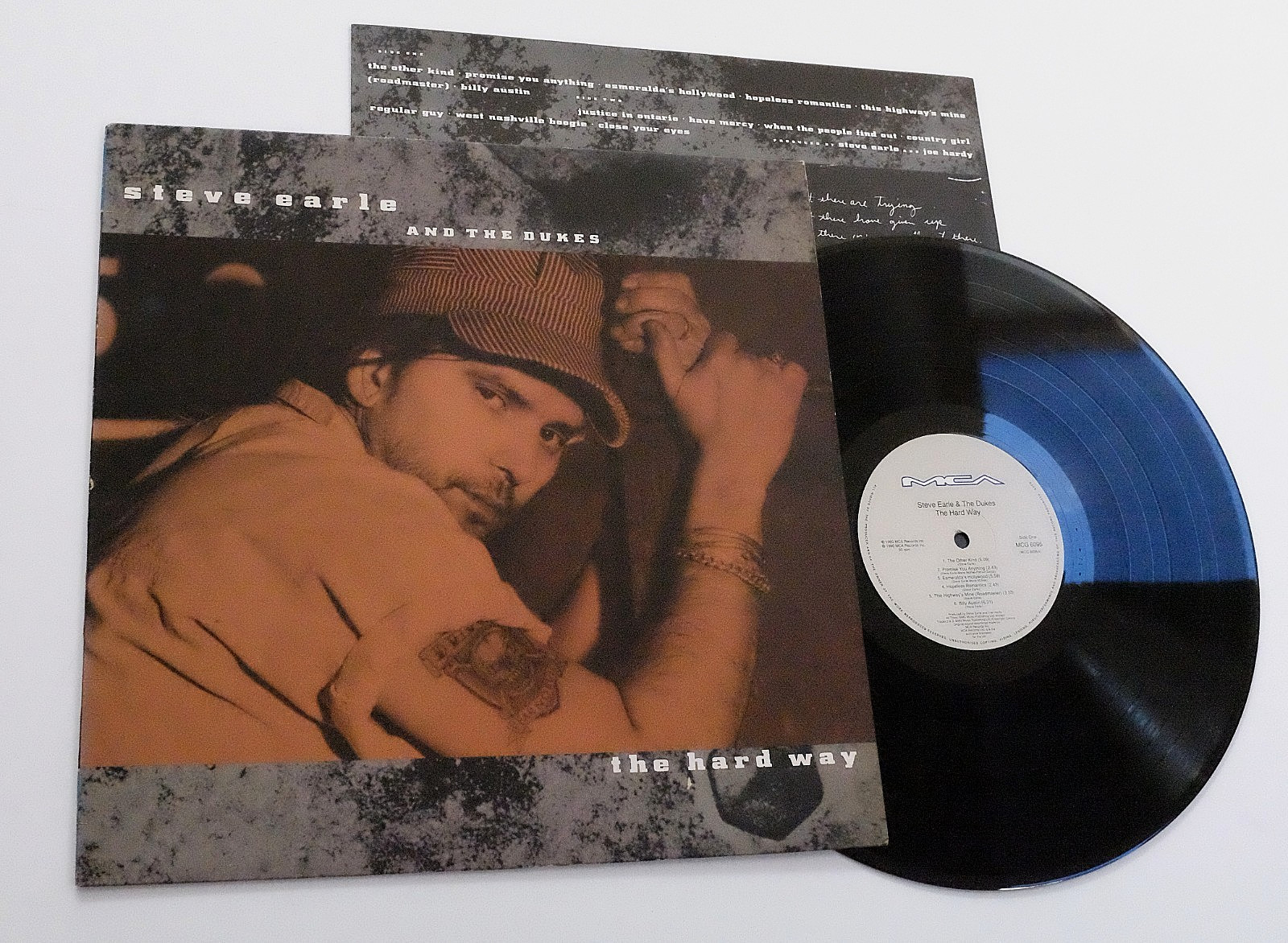 STEVE EARLE AND THE DUKES - THE HARD WAY LP Original 1990 UK 1st Press Album