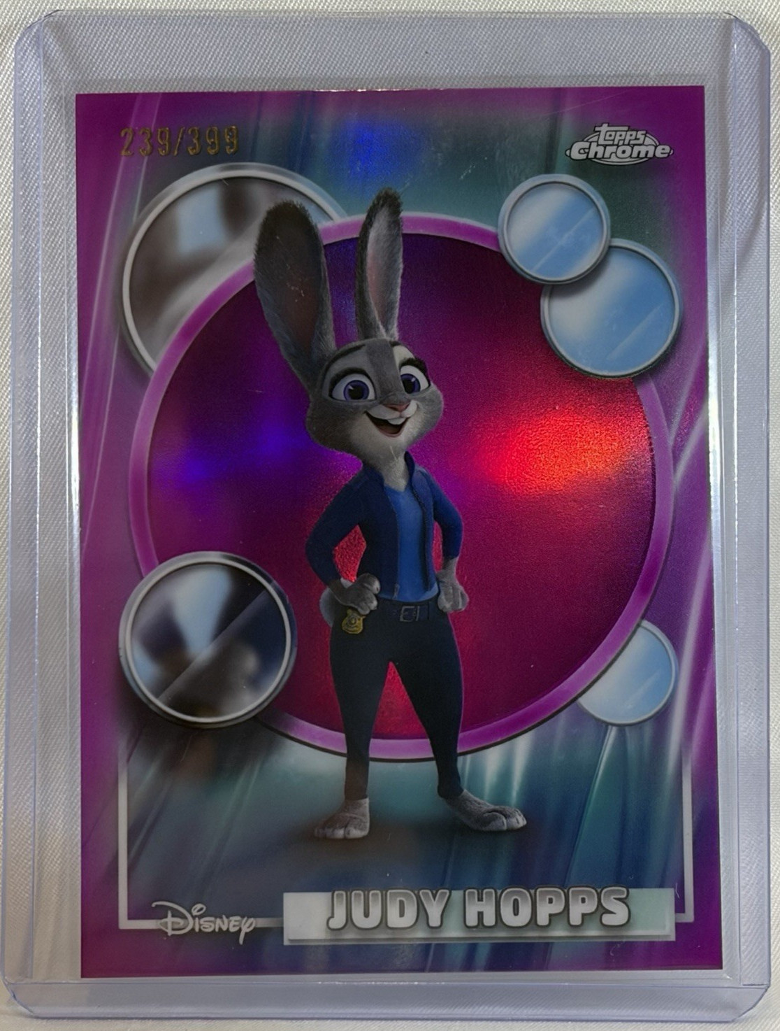 2026 Topps Chrome Disney Judy Hopps Magenta Refractor 239/399 Zootopia