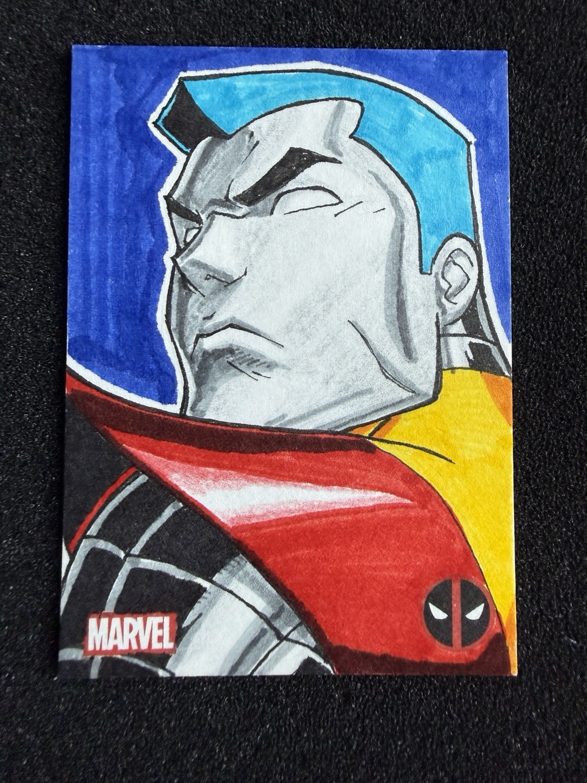 2025 Topps Chrome Marvel Deadpool Sketch Card Colossus 1/1 By Lucas