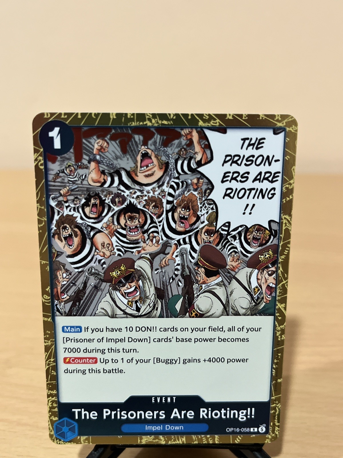 THE PRISONERS ARE RIOTING!! - OP16-058 - FOIL R - ONE PIECE - NM