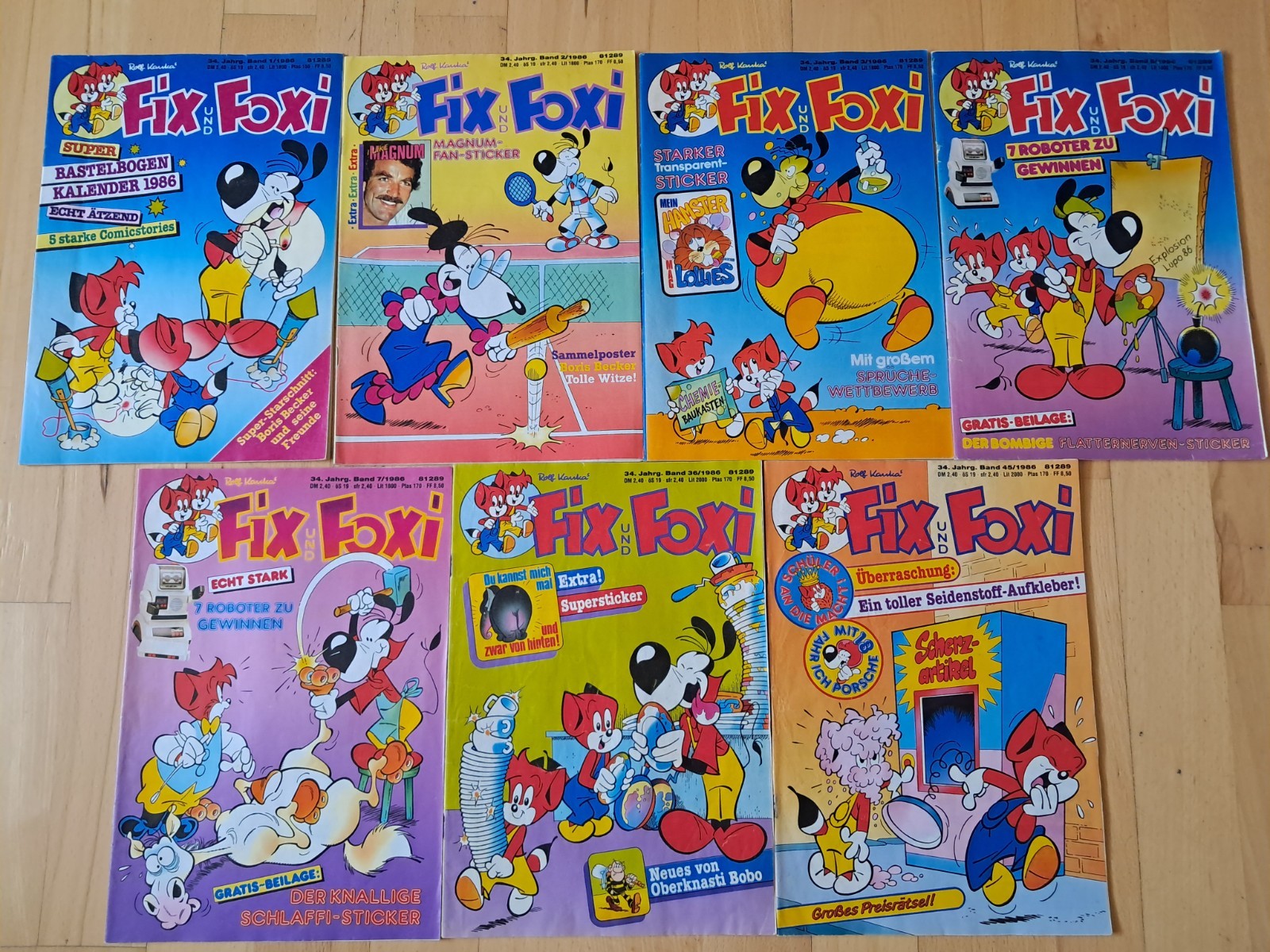 Rolf Kauka's Fix + Foxi 34° anno - raccolta 7 fumetti del 1986
