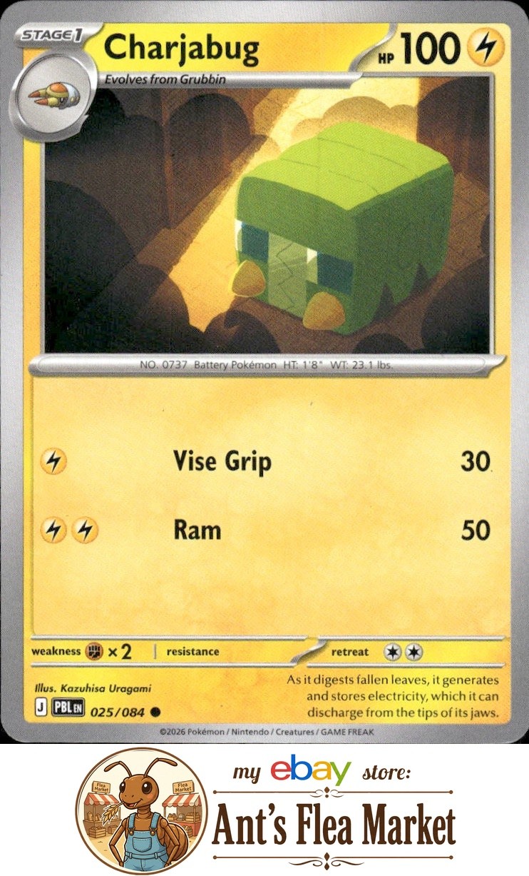 Charjabug #025/084 Near Mint or Better ME05: Pitch Black Common
