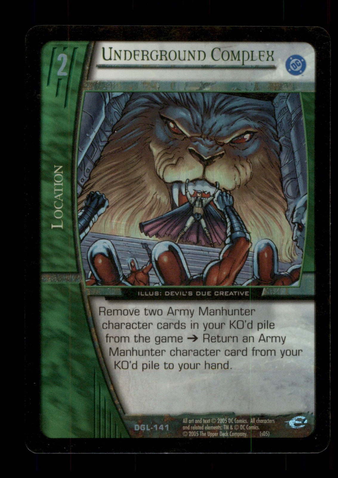 Underground Complex DGL-141 Holo VS System Green Lantern Corps Trading Card TCG