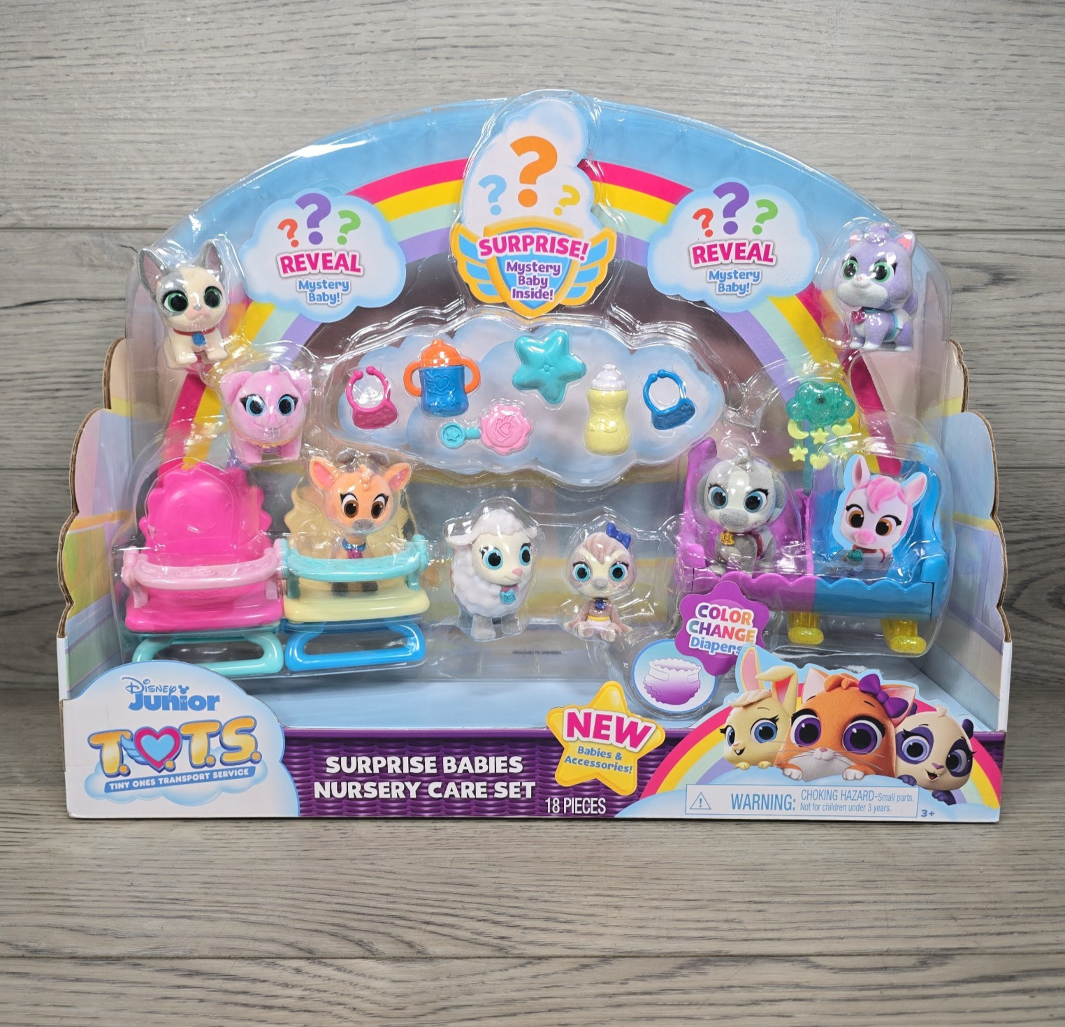 Disney Junior T.O.T.S. Surprise Set Cura Neonati Esclusivo Mystery Baby
