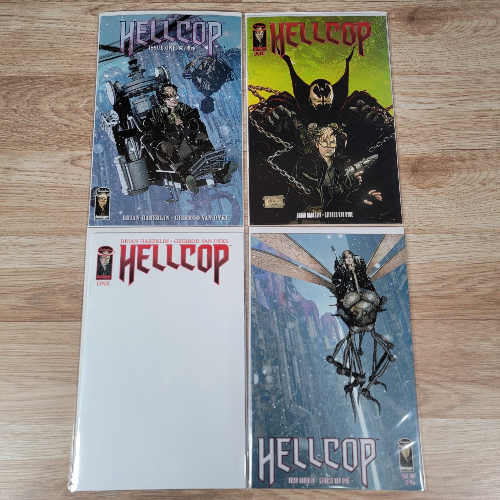 Hellcop #1-2 1° Stampa Copertina A Vuoto 1:10 Spawn Image Comics 2021 Lotto di 4 - NM