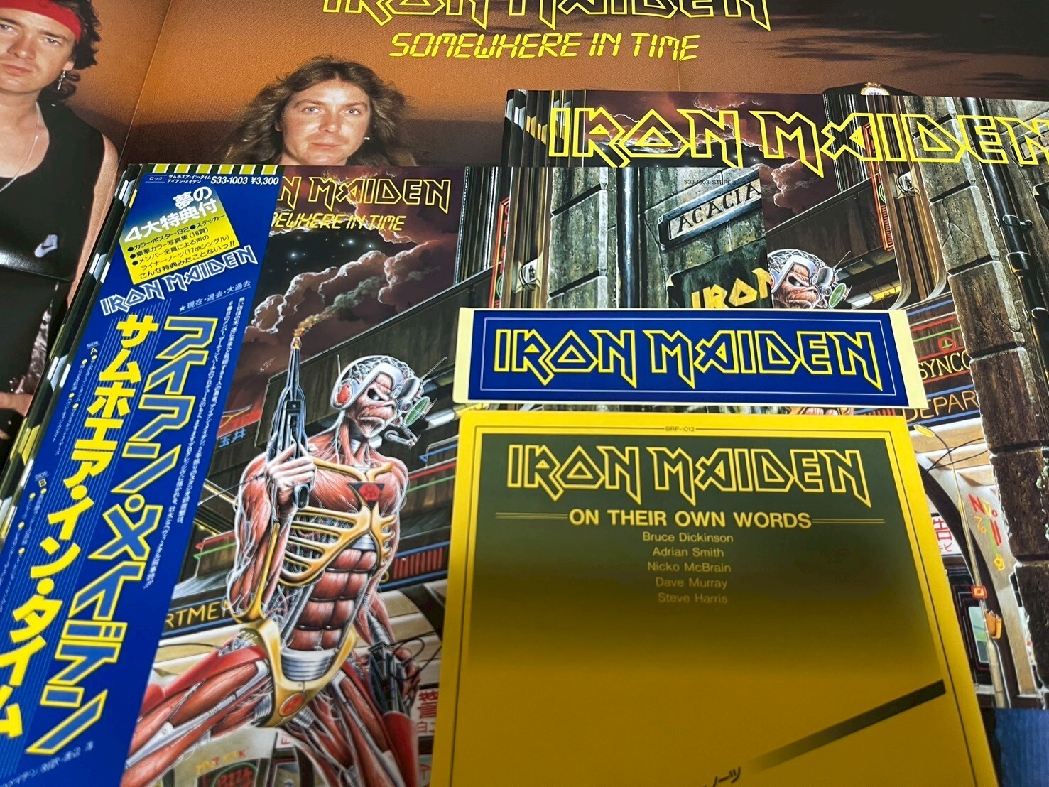 Promo IRON MAIDEN SOMEWHERE IN TIME EMI S33-1003 Japan OBI VINYL LP