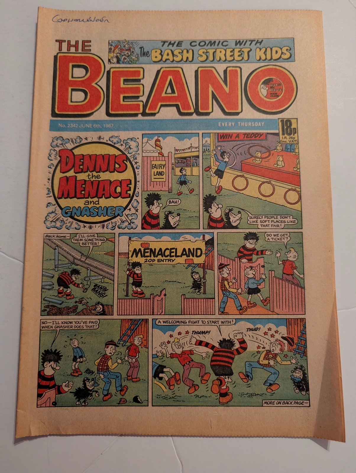 Beano Comic No 2342 June 6th 1987.