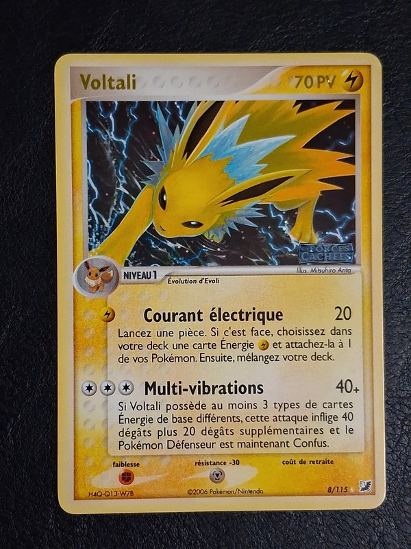 Carte Pokémon Voltali stamp bloc ex Forces Cachées 8/115 FR
