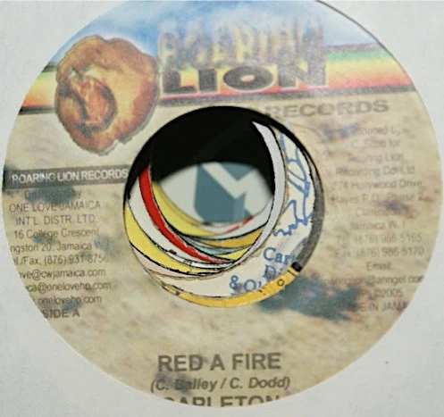 Disco Vinile 7" Reggae Dancehall - Capleton – Red A Fire / Equal Rights (Version)