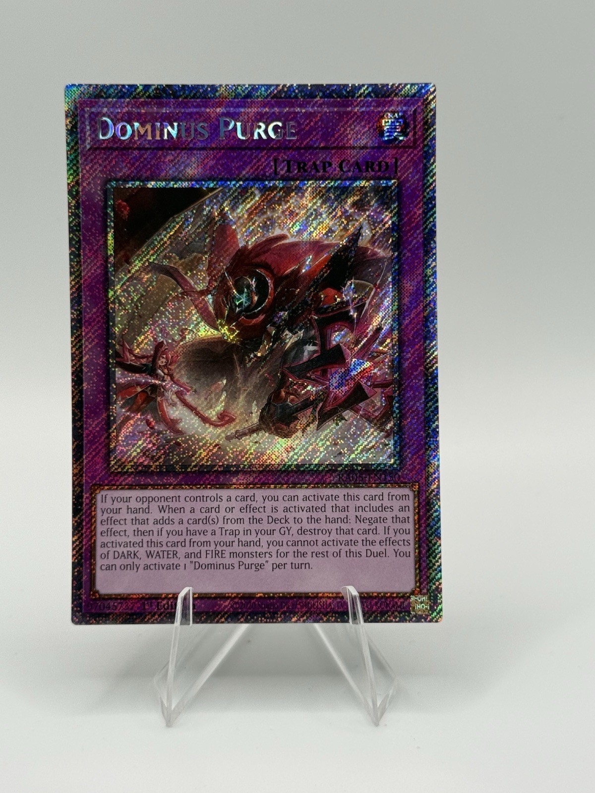 Dominus Purge (Platinum Secret Rare) RA05-EN150 Collezione Rarità 5 1° Edizione