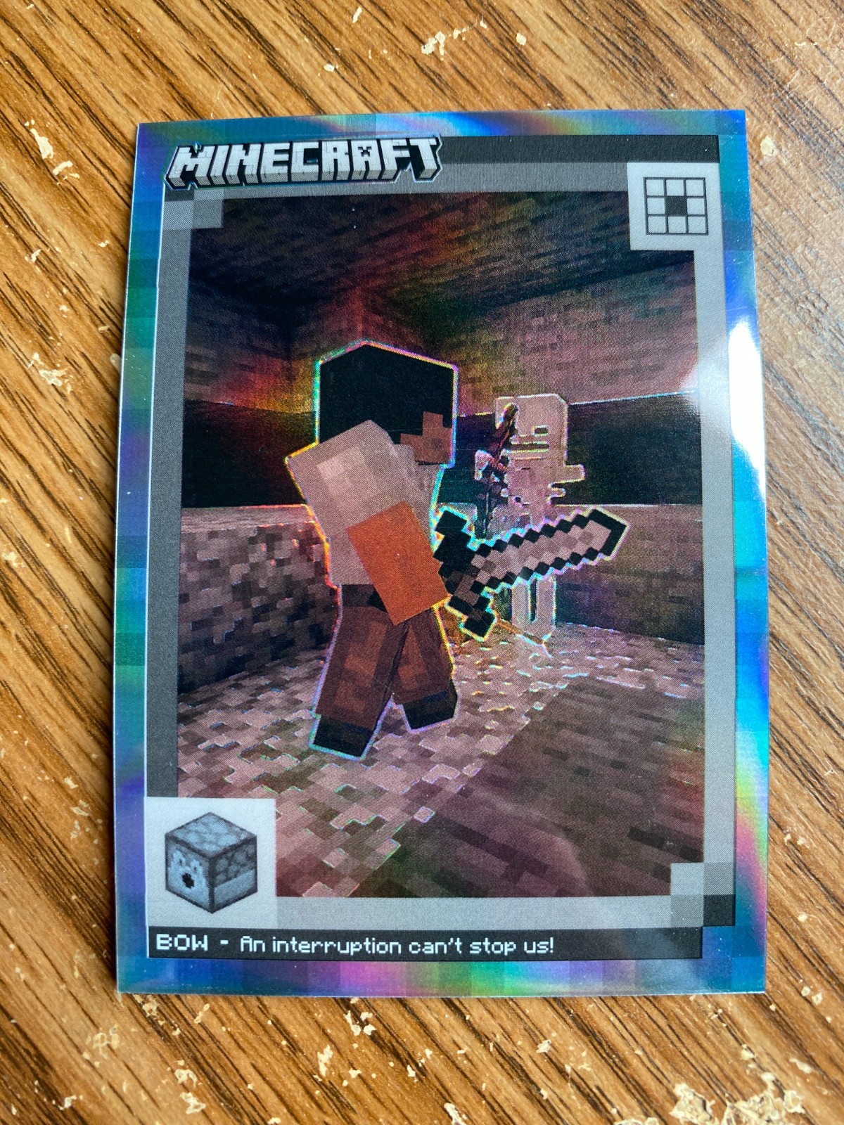 2024 Panini Minecraft Cobblestone #144 Silver Prizm Optichrome 92/149 Crafting