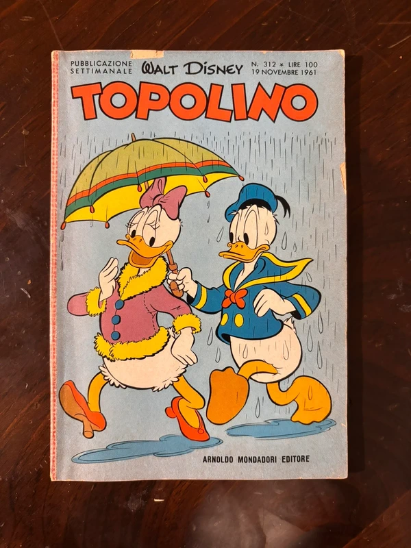 Topolino settimanale 1961 N 312 eccellente privo di scritte completo
