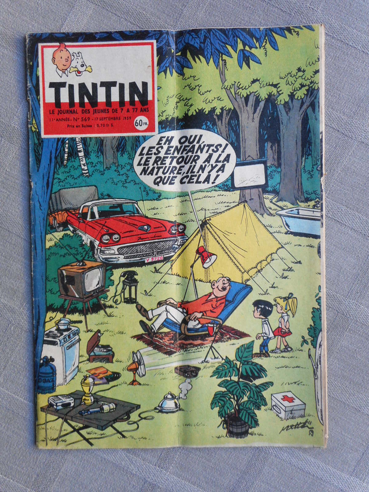 Hebdo Tintin 1ª Serie N°569 Stato Corretto Senza Più